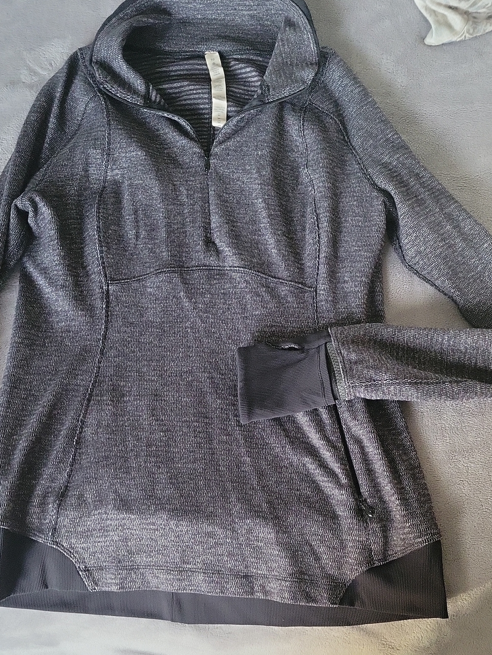 lululemon athletica Heathered Charcoal Half-Zip Turtleneck Pullover Yoga,jogger